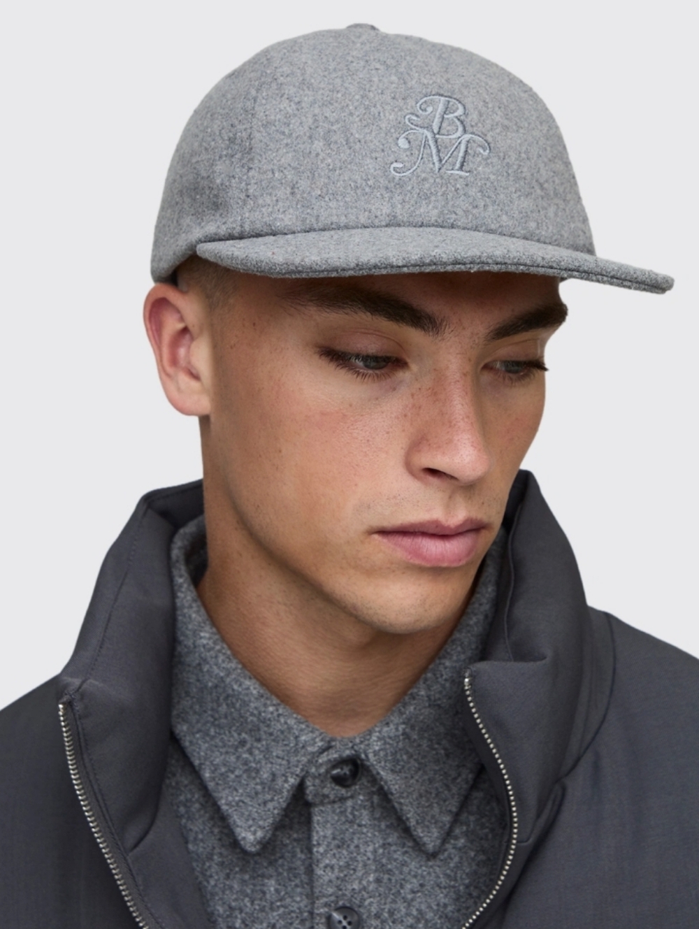 Gray Long Sleeve Button-Up Shirt